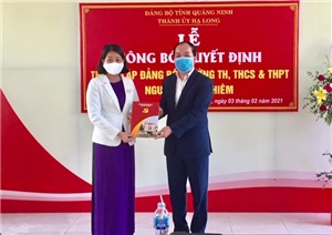 Công bố quyết định thành lập Đảng bộ Trường TH, THCS &amp; THPT Nguyễn Bỉnh Khiêm