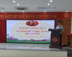 LỄ TRAO HUY HIỆU ĐẢNG (ĐỢT 2/9/2022)